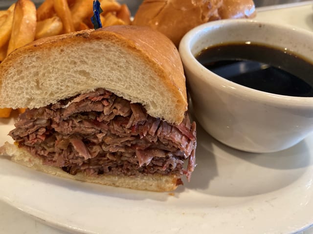 French Dip Sandwich.