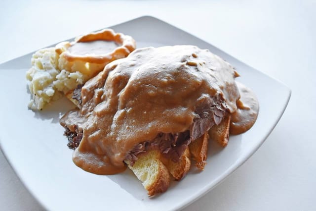 Open-Faced Hot Sandwich.