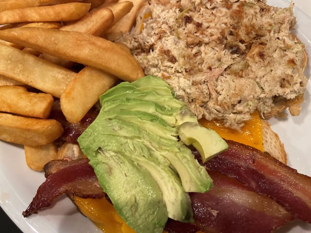 Bacon Avocado Tuna Melt Sandwich.