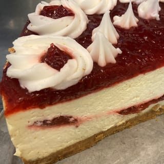 Raspberry White Chocolate Cheesecake