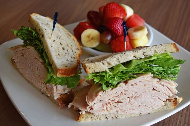 Freshly Roasted Turkey Breast Sandwich.