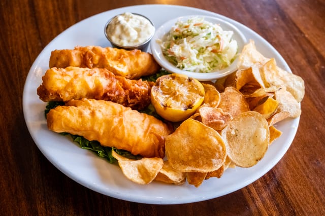 Beer-Battered Fish & Chips.